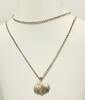 Silberschmuck 925er Silber Lange Halskette mit Blattmuster und drei Perlensteinen -