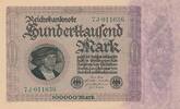 Deutsches Reich Deutschland 100000 Mark 1923 KN &stellig nur zweimal auf... 17.60 US$ Tax included +  11.73 US$ shipping