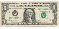 USA - Vereinigte Staaten v. Amerika 1 Dollar Banknote -