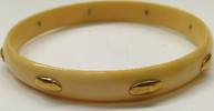 Antiker Beinschmuck Armreif 585er Gold Anteile 14 K Beinarmreif -