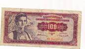 Jugoslawien 100 Dinara 1955 Banknote IV, mit Rissen 4.05 US$  +  69.44 US$ shipping