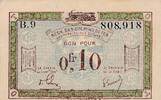 Weimarer Republik, Besetztes Rheinland 0,10 Franc Banknote,Bsp Foto -