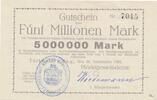 Deutsches Reich Deutschland Bayern 5 Millionen Mark 20.09.1923 Notgeldsc... 69.44 US$  +  69.44 US$ shipping