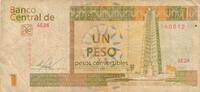 Kuba 1 Peso 2013 Banknote III- 3.47 US$  +  69.44 US$ shipping