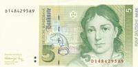 Deutschland BRD 5 DM Deutsche Mark Standardnote, Serie D/A -
