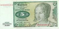 BRD 5 Mark Bundesbanknote KN 7stellig, rot.Serie: B -