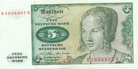 BRD 5 Mark Bundesbanknote KN 7stellig, rot.Serie: B -