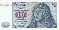 BRD 10 Mark Bundesbanknote KN 7stellig, rot.Serie: CP -