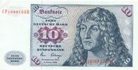 BRD 10 Mark Bundesbanknote KN 7stellig, rot.Serie: CP -