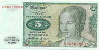 BRD 5 Mark Bundesbanknote KN 7stellig, rot.Serie: A -