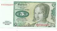 BRD 5 Mark Bundesbanknote KN 7stellig, rot.Serie: B -