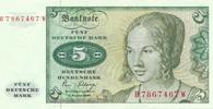 BRD 5 Mark Bundesbanknote KN 7stellig, rot.Serie: B -