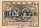 Saulgau 20 Millionen Mark Amtskörperschaft, Note -