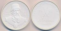 Meissen Thaler Adam Riese Porzellan Medaille, z. 500. Geburtstag, Goldrand -