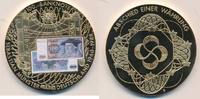 Medaille Abschied einer Währung Markschein Farbaufkleber von 1988 -