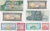 Cambodge 4 Banknoten 1-5-50-1000 Rials um 1980 -