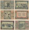 Glogau 3 verschiedene Notgeldscheine 50 Pf. + 75 Pf., 1 Mark -