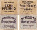 Deutschland 2 x 10 Pfennig Notgeld Gutschein Jüterborg Brandenburg -