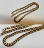 Silberkette Panzerkette Kette 925 er Silber vergoldet L 44 cm -