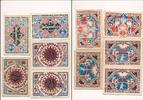 Bielefeld 25 Mark 5 verschiedene Textil-Notgeldscheine z.T. mit Stempel, Aufdrucke -