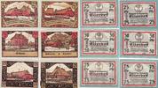 Ellerbek 2x 25 2x 50 2x 75 Pfennig Sechs Notgeldscheine aus Ellerbek -