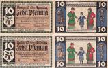 Apolda 2x 10 Pfennig Zwei Notgeldscheine aus Apolda -