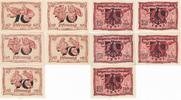 Arnstadt 5x 10 Pfennig Fünf Notgeldscheine aus Arnstadt -