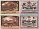 Borstel 2x 50 Pfennig Zwei Notgeldscheine aus Borstel -
