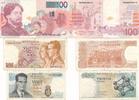 Peru 100 500 1000 Intis Geldschein Banknote 3 Stück -
