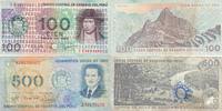 Peru 100 und 500 Soles Geldschein Banknote 2 Stück Lot -