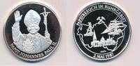 Deutschland Medaille Feinsilber Papst Johannes Paul II. 2.Mai 1987 Papstbesuch im Ruhrgebiet Vatikan -