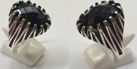 Herrenring 925er Silber Ring Farbstein Schwarz Onyx Gr. 67 : 21,3 mm -