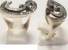 Silberring 925er Sterling Silber mit weißen Steinen -