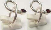 Ausgefallener Silberring mit rotem Farbstein 925er Sterling Silber -