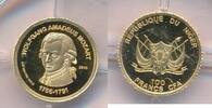 Niger 100 Francs Wollfgang Amadeus Mozart Feingold 999er Gold Goldmünze -