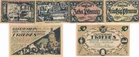 Triebes Notgeldscheine der Stadtgemeinde 10 Pf.u. 2 x 50 Pfennig -