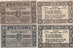 Deutschland Deutsches Reich 2x 10 Pfennig Notgeldschein Notgeld Stadt Trier Rheinland-Pfalz 2 Scheine -