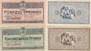 Deutschland Deutsches Reich 25 50 Pfennig Notgeldschein Notgeld Stadt Remscheid Rheinland 2 Scheine -