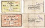 1 und 2 Mark 1918 Deutschland Deutsches Reich Notgeldschein Notgeld F.Thörl`s Vereinigte Harburger Oelfabriken AG Harburg III-