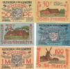 Deutschland Deutsches Reich 50 75 Pfennig 1 Mark , Satz 3 Scheine Notgeldschein Notgeld Bordelum Schleswig-Holstein -