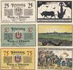 Deutschland Deutsches Reich 25 50 75 Pfennig Notgeldschein Notgeld Burg auf Fehmann Schleswig-Holstein 3 Scheine -
