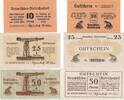 Deutschland Deutsches Reich 10 25 50 Pfennig Notgeldschein Notgeld NEUMUEHLEN-DIETRICHSDORF Schleswig-Holstein 3 Scheine -