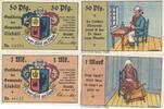 Deutschland Deutsches Reich 50 Pfennig 1 Mark Notgeld Notgeldschein Niebüll Schleswig-Holstein 2 Scheine -