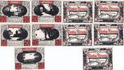 Deutschland Deutsches Reich 5x 50 Pfennig, Satz Notgeld Notgeldschein Plön Schleswig-Holstein 5 Scheine -