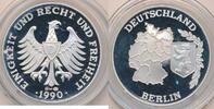 Medaille Silbermedaille 925er Silber 1990 Deutschland Berlin 925er Silber gekapselt Polierte Platte PP