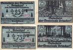 Deutschland Deutsches Reich 25 75 Pfennig Notgeld Notgeldschein Prisdorf Schleswig-Holstein 2 Scheine -