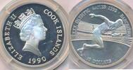 Cook Islands 10 Dollars Olympische Spiele 1992 in Barcelona Sprint Spanien , in Plastik Kapsel -