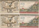 Deutschland Deutsches Reich Dänemark 2x 50 Pfennig Notgeld Notgeldschein Gemeinde UK Dänisch Nordschleswig 2 Scheine -
