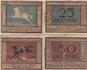 Deutschland Deutsches Reich 25 50 Pfennig Notgeld Notgeldschein Ansbach Bayern , 2 Scheine 1.11.1918, mit weißen Rand -