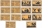 Deutschland Deutsches Reich 7x 75 Pfennig, Satz Notgeld Notgeldschein Ansbach Bayern , 7 Scheine Kartonpapier -